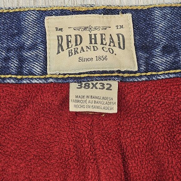 Red Head Jeans Mens 38x32 Blue Denim Fleece Lined Relaxed Fit Warm Winter Pants - Picture 5 of 8